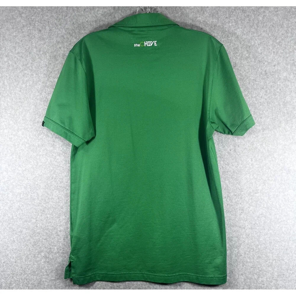Travis Mathew Chive Golf Polo Shirt Mens Small Green Ostrich Pocket Performance‎